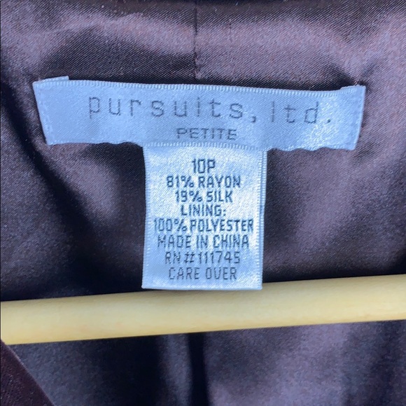 Pursuits Brown Blazer - Picture 6 of 6